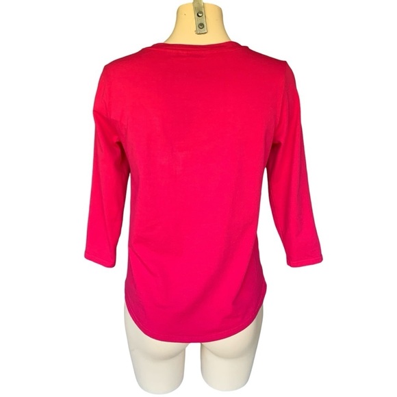 2/$10 MOVING SALE Weatherproof Vintage Women's 3/4 Sleeve V Neck T-shirt Pink - Picture 4 of 15